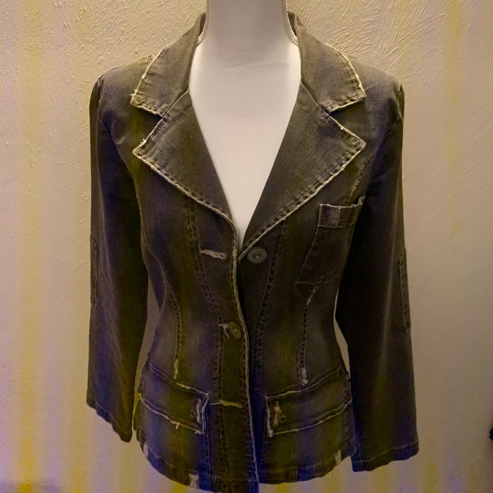Z. Cavaricci Distressed Brown Jacket